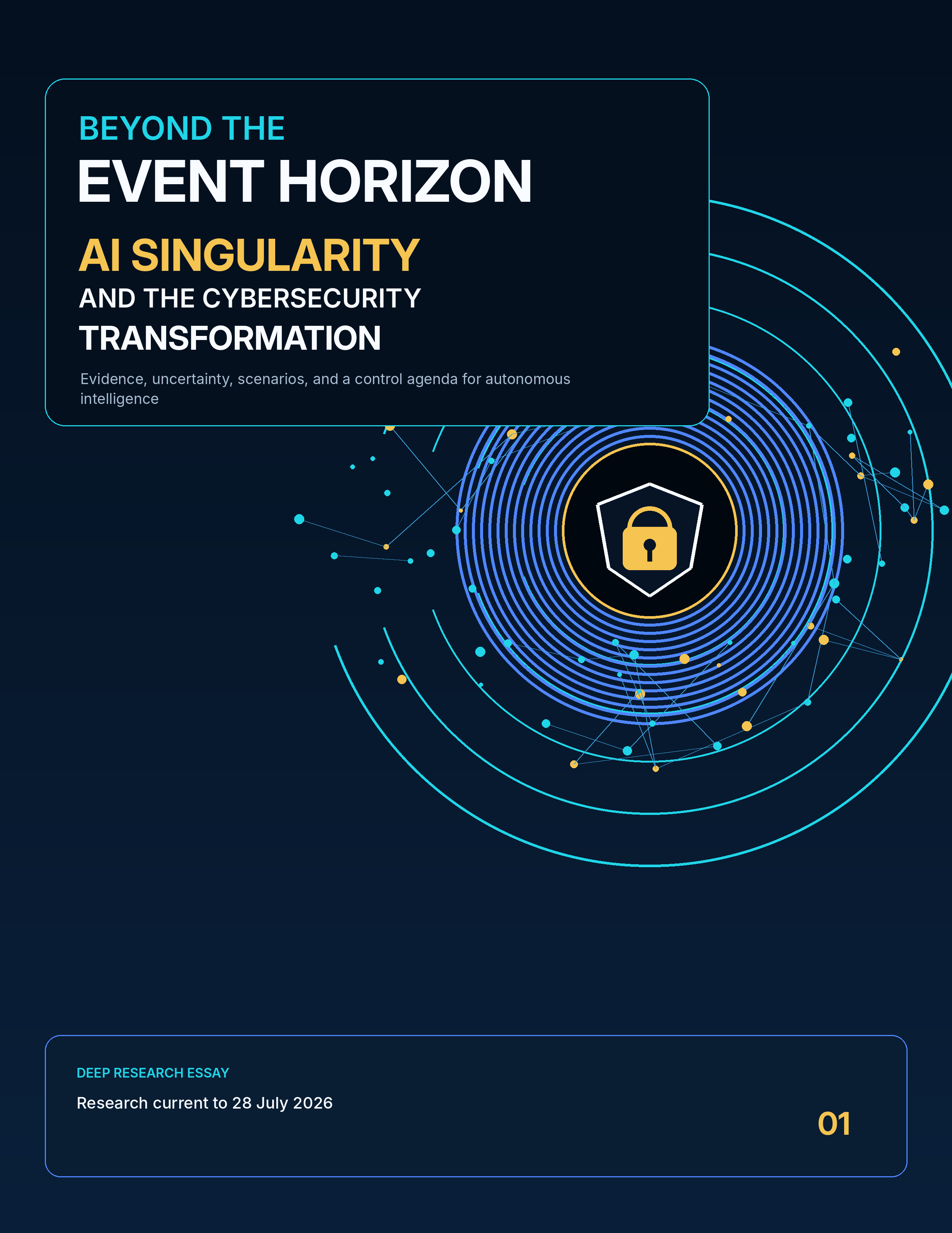 Abstract event horizon and cybersecurity shield